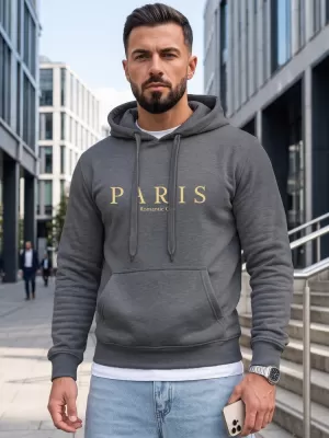 Pánská mikina DSTREET TMAVĚ ŠEDÁ