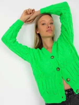 Dámský svetr RUE PARIS LC-SW-8022.04P FLUO GREEN