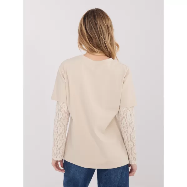  Dámské triko ITALY MODA MI-BZ-4227.61 BEIGE 
