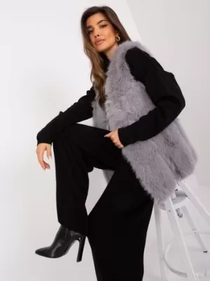 Dámská vesta WOOL FASHION ITALIA AT-KZ-2375.00P GRAY