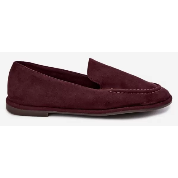  Dámské mokasíny BOTO 9889 BURGUNDY SUEDE 