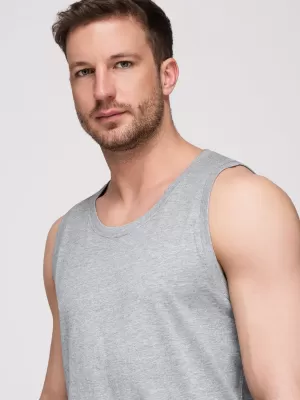 Pánské tílko OMBRE OM-TSBT-0272 GREY MELANGE
