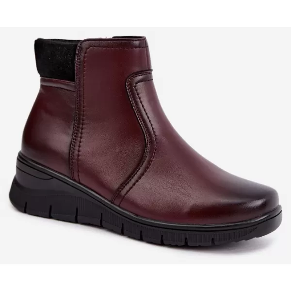  Dámské kotníkové boty VINCEZA 133116 BURGUNDY 