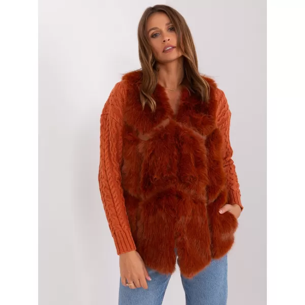  Dámská vesta WOOL FASHION ITALIA AT-KZ-2375.00P DARK ORANGE 