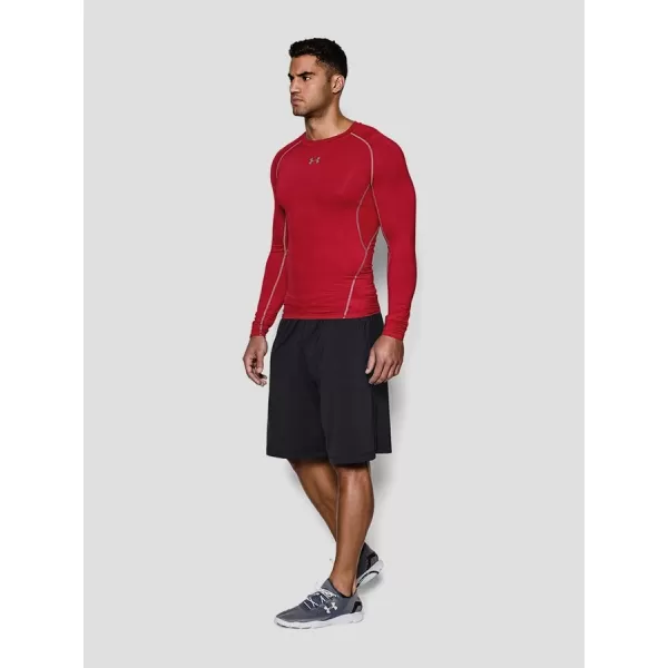  Pánské kompresní triko UNDER ARMOUR HG LS 1257471-600 ČERVENÁ 