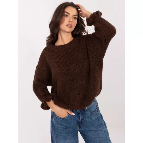  Dámský svetr ITALY MODA MI-SW-2912.10X DARK BROWN 