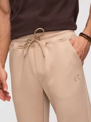 Pánské tepláky OMBRE OM-PSBC-0221 BEIGE