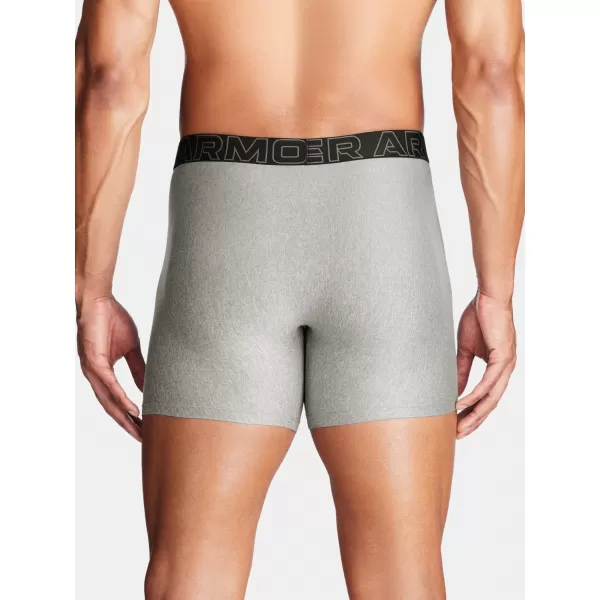  Pánské boxerky UNDER ARMOUR M UA PERF TECH 6IN (3KS) 1383878-035 ŠEDÁ 
