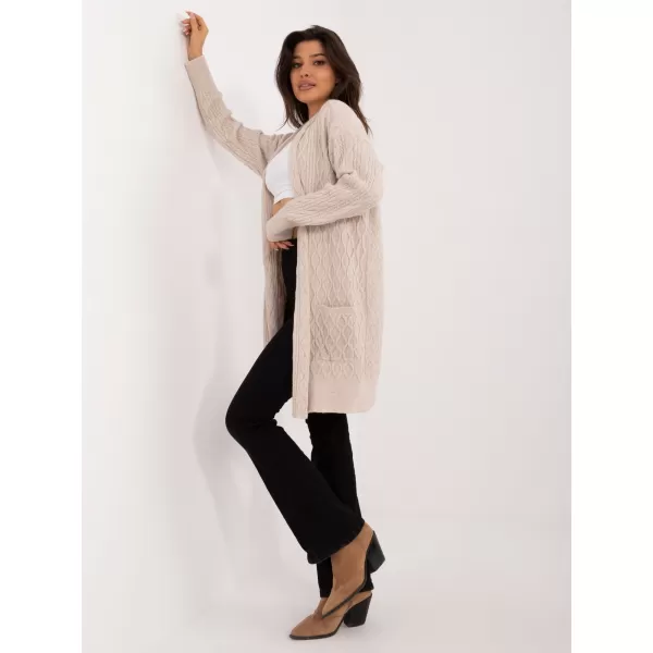  Dámský kardigan WOOL FASHION ITALIA AT-SW-2366.61 BEIGE 