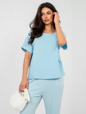 Dámská halenka RUE PARIS RV-BZ-A1185.19 LIGHT BLUE