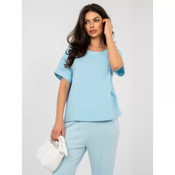  Dámská halenka RUE PARIS RV-BZ-A1185.19 LIGHT BLUE 