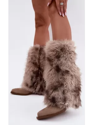 Dámské kozačky BOTO 2508A BEIGE