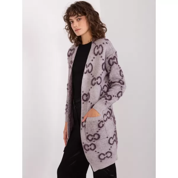  Dámský svetr WOOL FASHION ITALIA AT-SW-23401-A.96 DARK PURPLE 