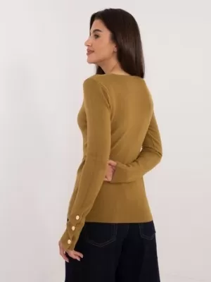 Dámský svetr WOOL FASHION ITALIA AT-SW-2334.91 OLIVE
