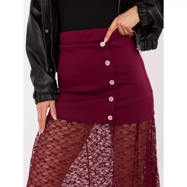  Dámská sukně ITALY MODA MI-SD-3292.09P BURGUNDY 