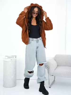 Dámská mikina FACTORY PRICE CS-BL-BT1030.00P LIGHT BROWN