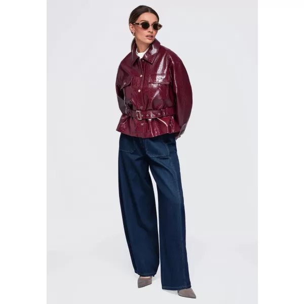  Dámská bunda OMBRE OW-JAFL-0141 BURGUNDY 