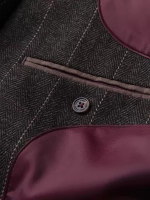 Pánské sako OMBRE M166 DARK BROWN