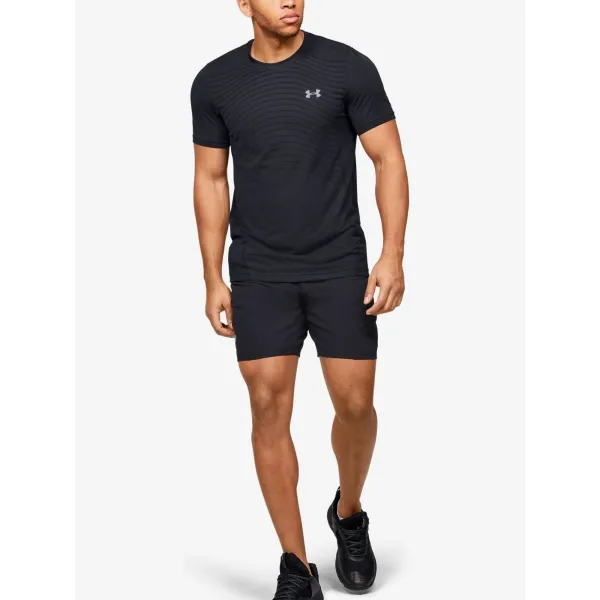  Pánské bezešvé triko UNDER ARMOUR SEAMLESS WAVE SS 1351450-001 ČERNÁ 
