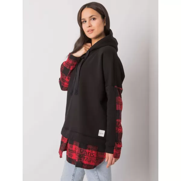  Dámská mikina RUE PARIS RV-BL-7312.14 BLACK AND RED 