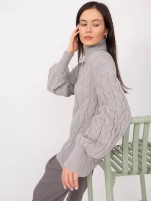 Dámský svetr WOOL FASHION ITALIA AT-SW-2348.88 GRAY