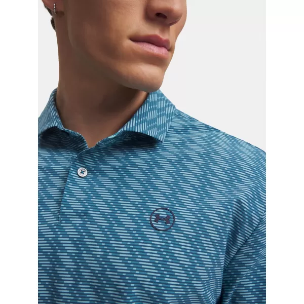  Pánské polo UNDER ARMOUR UA DRIVE CHILL PRINTED POLO 6009724-466 MODRÁ 