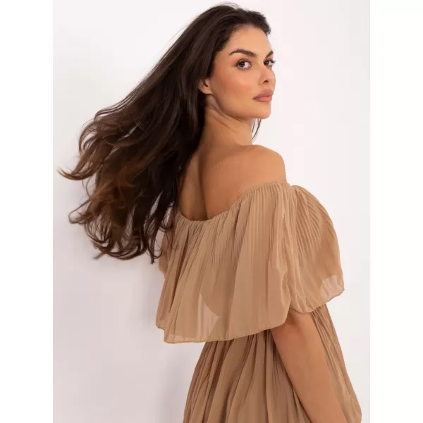  Dámské šaty OCH BELLA TW-SK-BI-2120.69 CAMEL 
