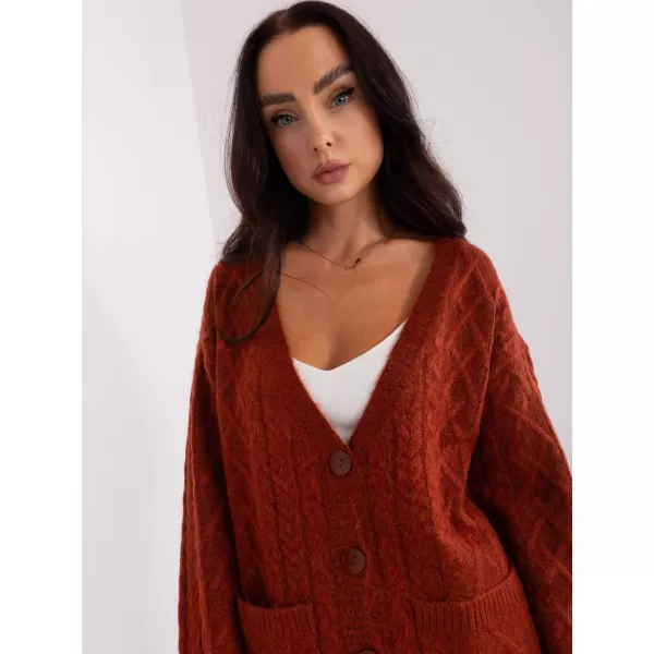  Dámský svetr WOOL FASHION ITALIA AT-SW-2358.31 DARK ORANGE 