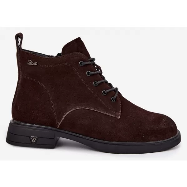 Dámské kotníkové boty VINCEZA 39953 CHOCOLATE SUEDE 