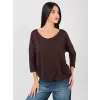 Dámské triko RUE PARIS RV-BZ-A1091.16 DARK BROWN
