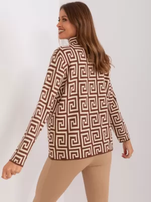 Dámský svetr WOOL FASHION ITALIA AT-SW-2341.00P BROWN