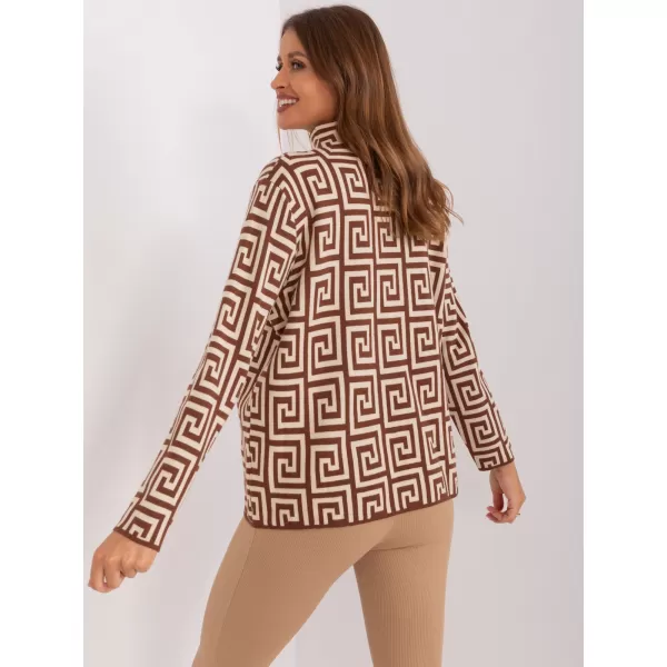  Dámský svetr WOOL FASHION ITALIA AT-SW-2341.00P BROWN 