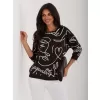 Dámská halenka RUE PARIS RV-BZ-A267-1.58 DARK BROWN