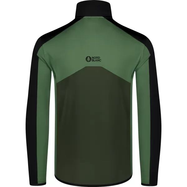  Pánská powerfleece mikina NORDBLANC CUSP NBSFM8334 ZELENÁ 