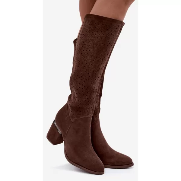  Dámské kozačky S.BARSKI HY62-8122 BROWN 