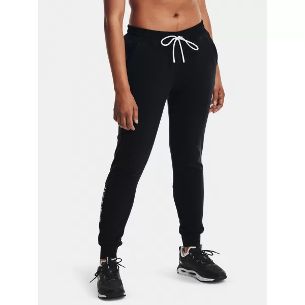  Dámské kalhoty UNDER ARMOUR UA RUSH FLEECE PANT 1365775-001 ČERNÁ 