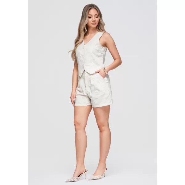  Dámské kraťasy OMBRE OW-ST-E0019 BEIGE 