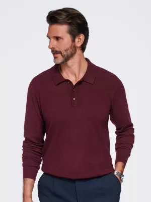 Pánská triko s límečkem OMBRE OM-POLS-0151 BURGUNDY