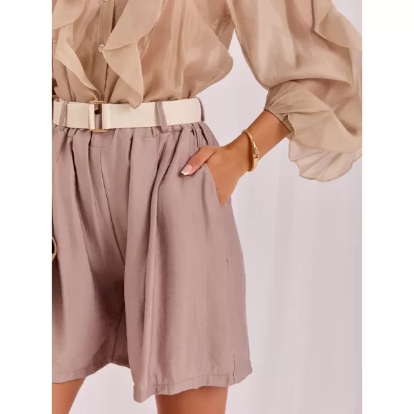  Dámské kraťasy RUE PARIS IT-SN-10359.19 DARK BEIGE 