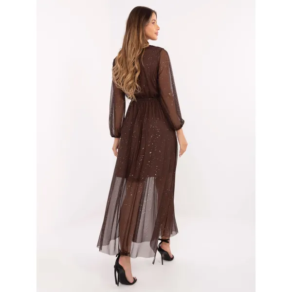  Dámské šaty ITALY MODA IT-SK-21808.01 BROWN 