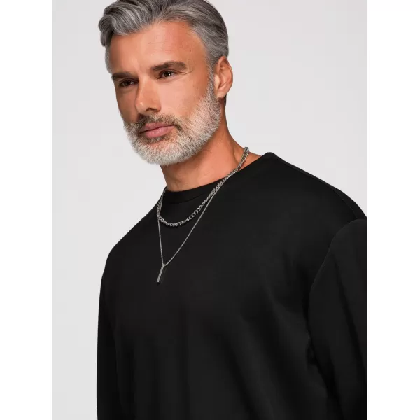 Pánská mikina OMBRE OM-SSNZ-0274 BLACK 