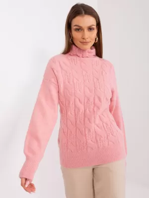 Dámský svetr WOOL FASHION ITALIA AT-SW-23401.97P BRIGHT PINK