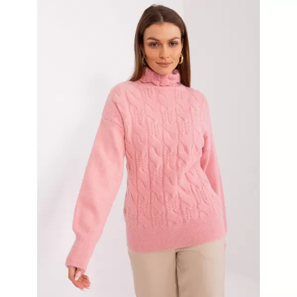  Dámský svetr WOOL FASHION ITALIA AT-SW-23401.97P BRIGHT PINK 