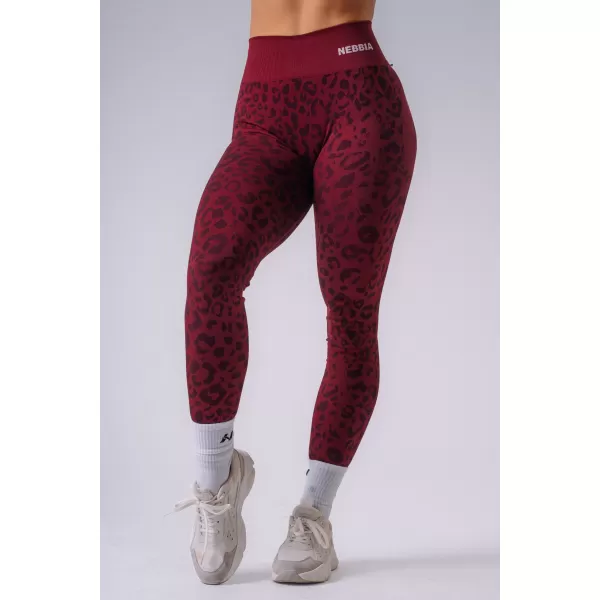  Dámské legíny NEBBIA PRIMAL 849 BORDO LEOPARD 