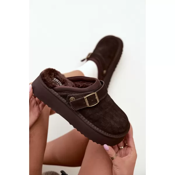 Dámské pantofle BIG STAR SHOES UU274697 BROWN/BEIGE 