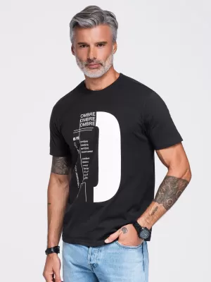 Pánské tričko OMBRE OM-TSPT-0299 BLACK