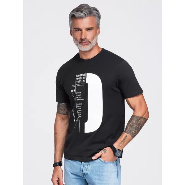  Pánské tričko OMBRE OM-TSPT-0299 BLACK 