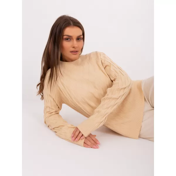  Dámský svetr WOOL FASHION ITALIA AT-SW-2326.37X BEIGE 