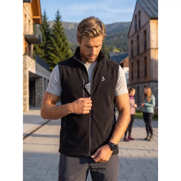  Pánská fleece vesta ALTISPORT ALM002525 ČERNÁ 