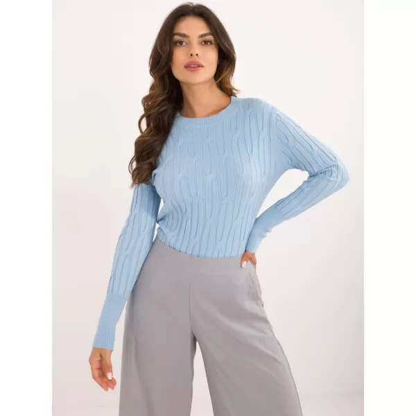  Dámský svetr WOOL FASHION ITALIA AT-SW-2338-2.00 LIGHT BLUE 